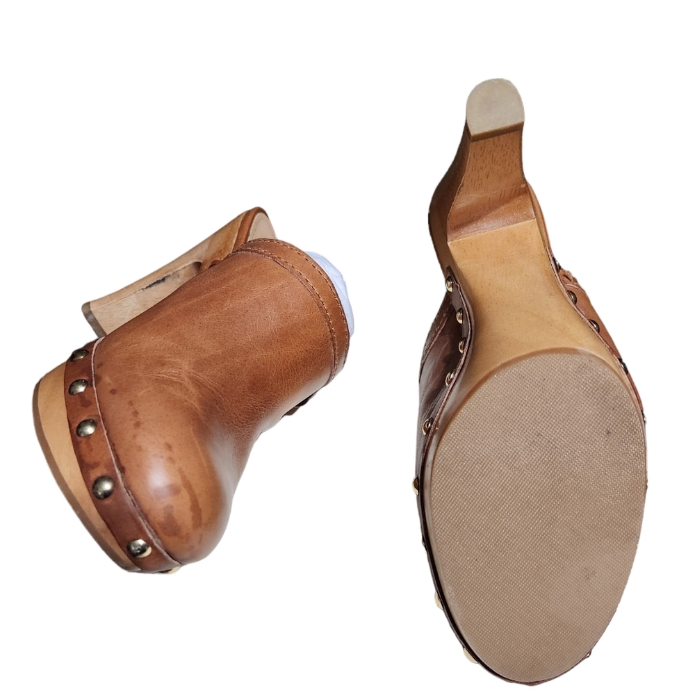 Leather Studded Coach Clogs W/Box Size 9 - Picture 2 of 12
